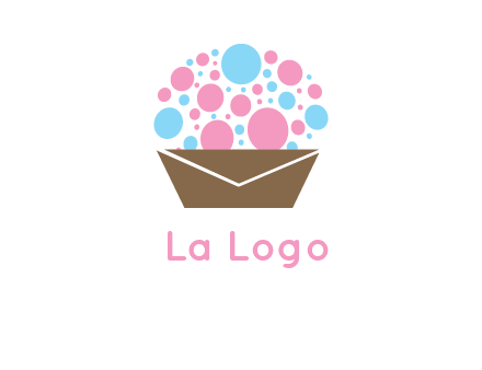 cupcake with envelope logo