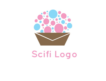 cupcake with envelope logo