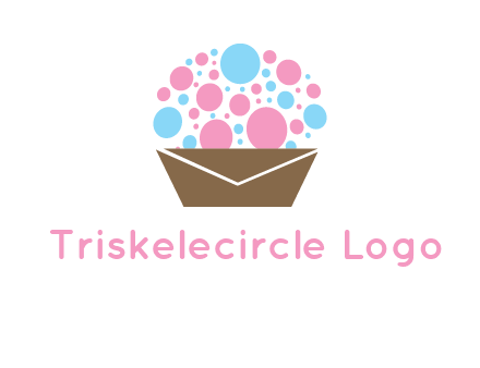 cupcake with envelope logo