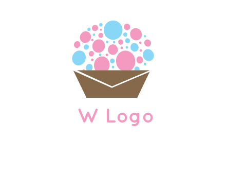 cupcake with envelope logo