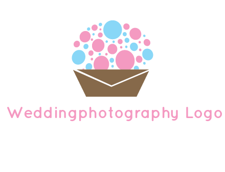 cupcake with envelope logo