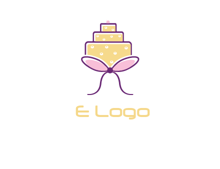 cake with bow logo