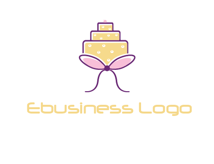 cake with bow logo