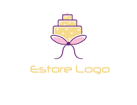 cake with bow logo