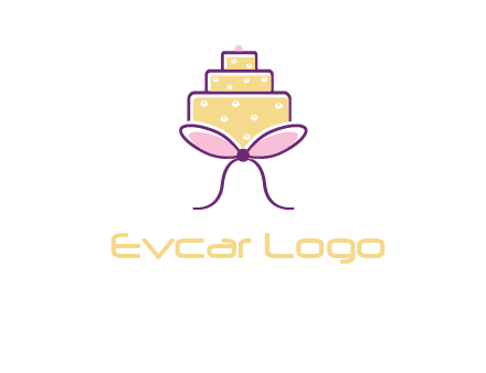 cake with bow logo