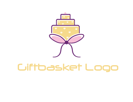 cake with bow logo