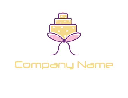 cake with bow logo