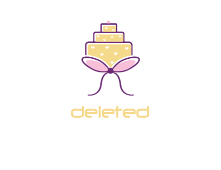 cake with bow logo