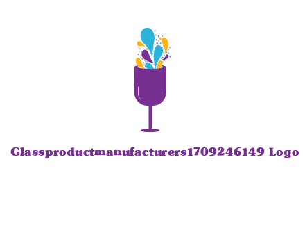 abstract wine glass logo