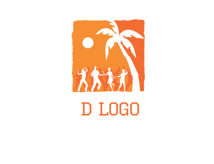 beach dance party logo