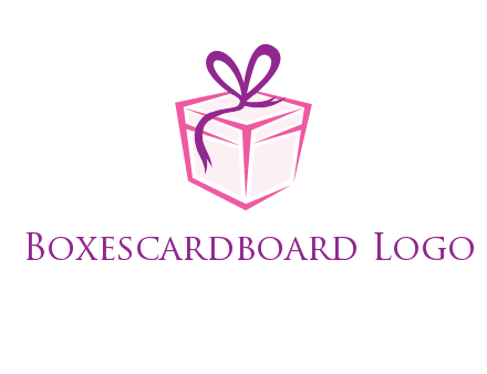 line art gift box logo