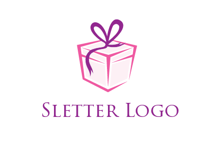 line art gift box logo