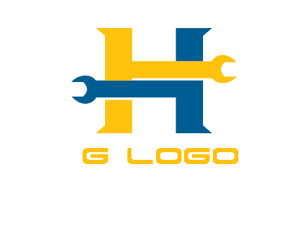 letter h wrench logo