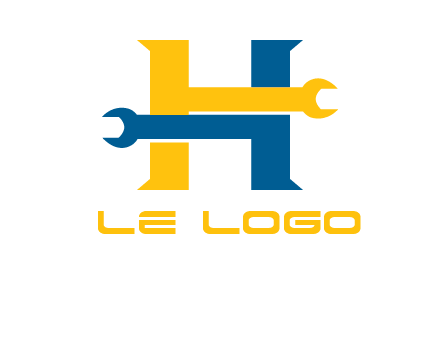 letter h wrench logo