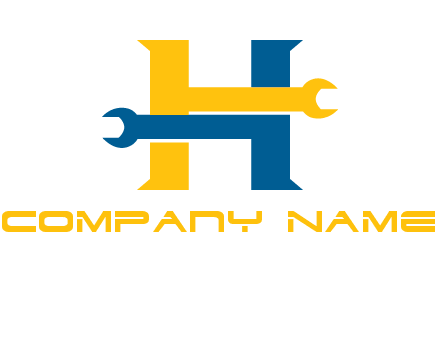 letter h wrench logo