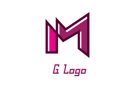 geometric letter M logo