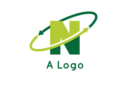 recycle letter N logo