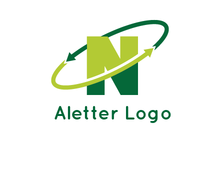 recycle letter N logo