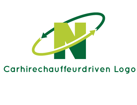 recycle letter N logo