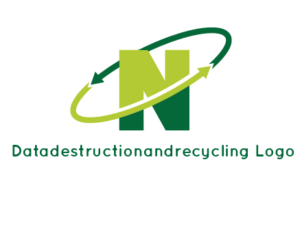 recycle letter N logo