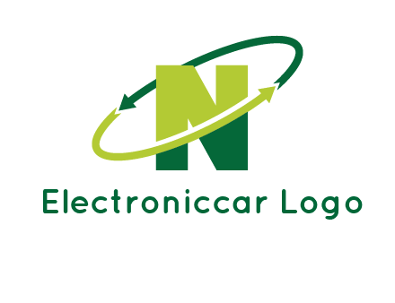 recycle letter N logo