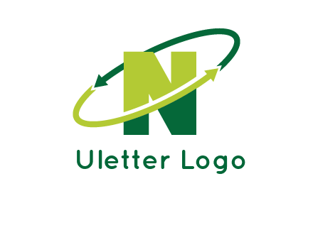 recycle letter N logo