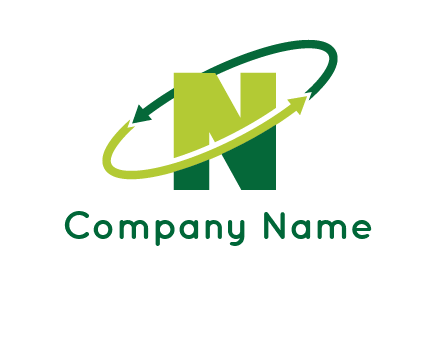 recycle letter N logo