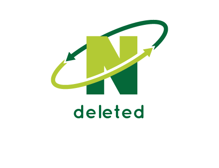 recycle letter N logo