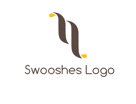 two swooshes letter N logo