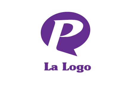 letter P speech bubble logo