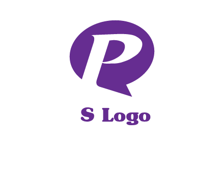 letter P speech bubble logo