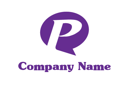 letter P speech bubble logo