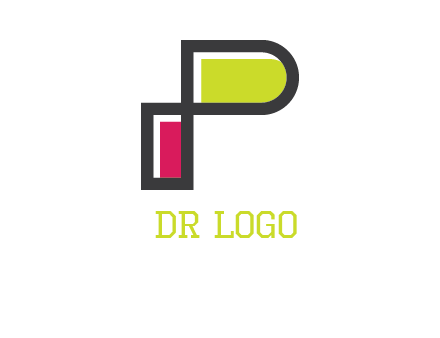 geometric letter p Logo