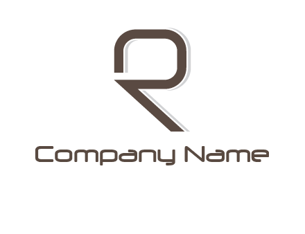 outline of letter r logo