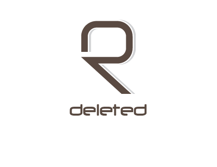 outline of letter r logo