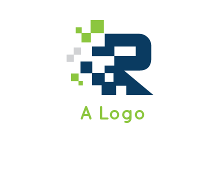 letter R pixels logo