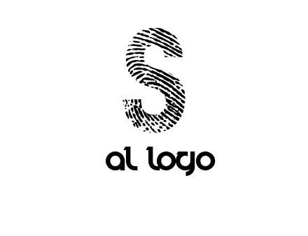 fingerprint letter s logo