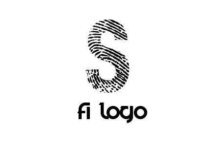 fingerprint letter s logo