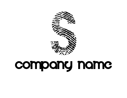 fingerprint letter s logo