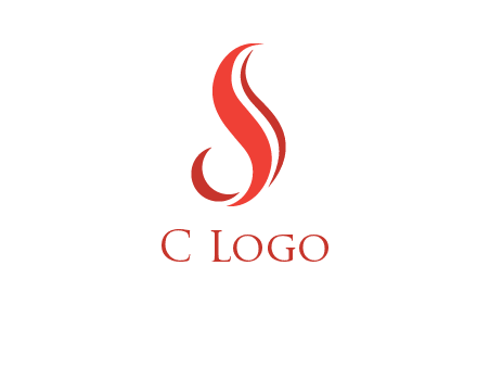 flame in Letter s shape logo