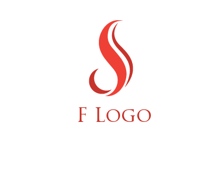 flame in Letter s shape logo