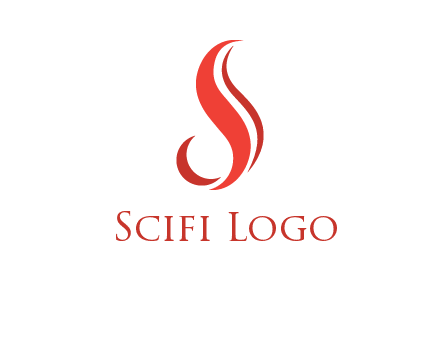 flame in Letter s shape logo