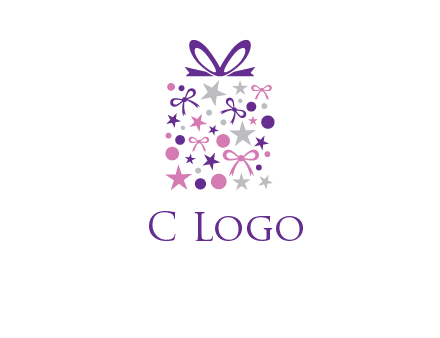 ribbons and stars gift box logo