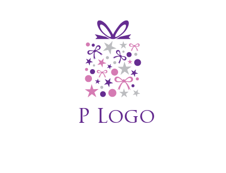 ribbons and stars gift box logo