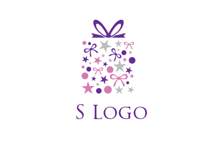 ribbons and stars gift box logo