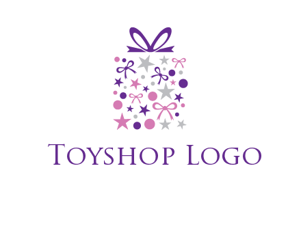 ribbons and stars gift box logo