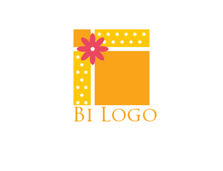 gift box with flower logo