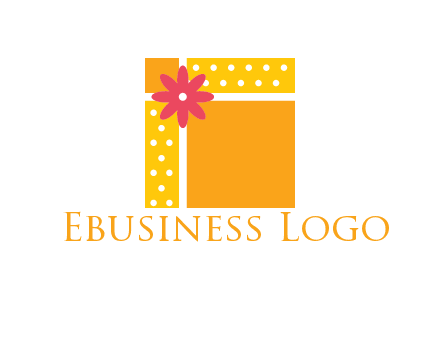 gift box with flower logo