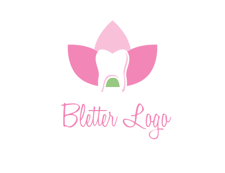 tooth in lotus flower dental logo