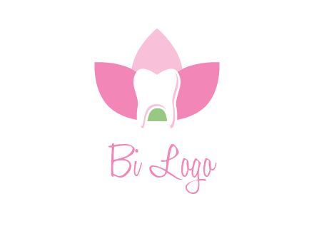 tooth in lotus flower dental logo